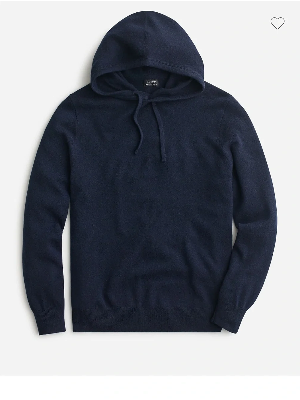J. Crew 100% cashmere Navy Crewneck Hoodie Sweater Medium